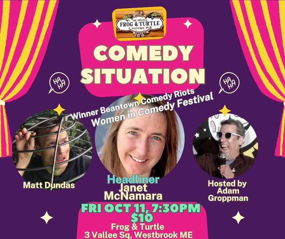 Comedy show in Westbrook, Maine Fri Oct 11, 2024